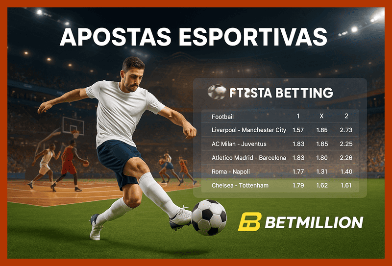 Aposte em apostas esportivas no cassino online BETMILLION